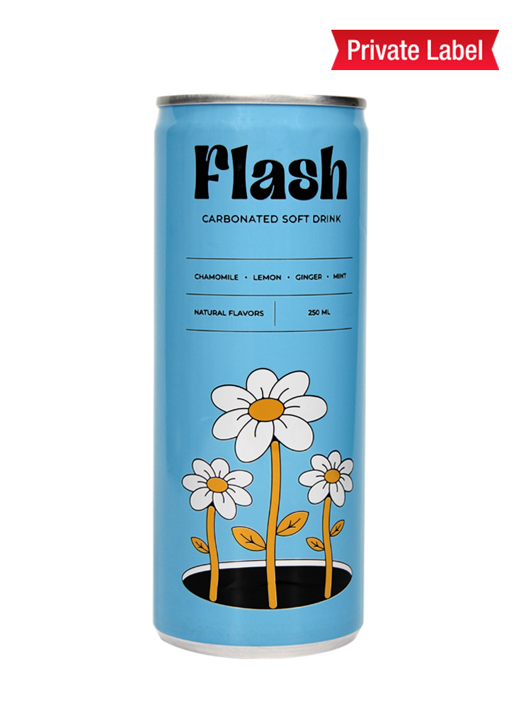 Flash Carbonated Drink with Natural Flavors CAN 250ml
